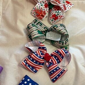 Red, White, and Blue Stars Hair Bow